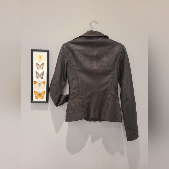 Danier Brown Leather Jacket - Picture 2 of 7